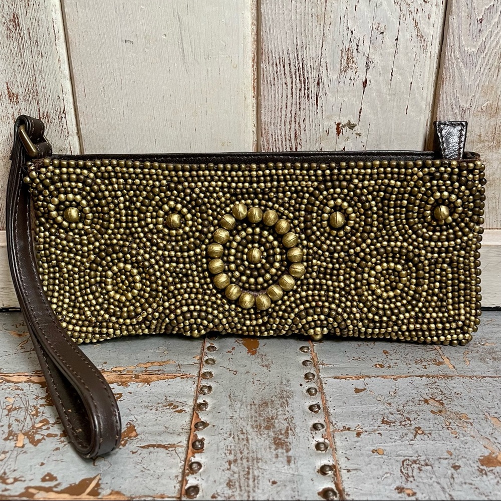 Express Heavy Beaded Clutch Wristlet